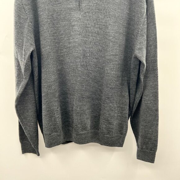 Linea Uomo Men's Wool Pullover Sweater Collared Gray Size 2XL Tall - Picture 4 of 8